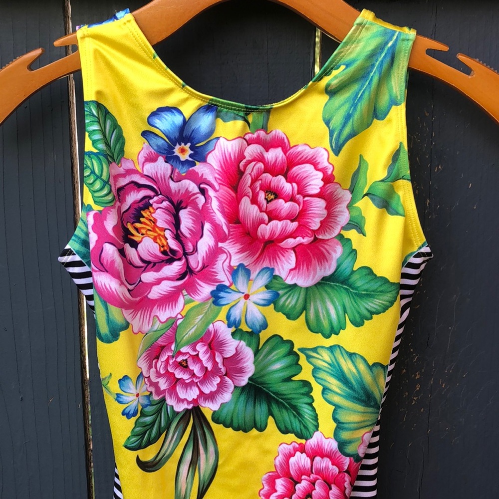 Sylvia P tropical gymnastics leotard